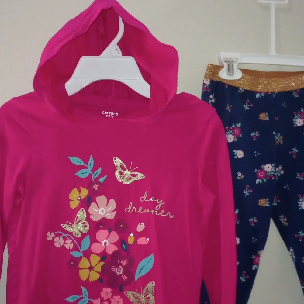 Carter's Floral Hoodie Outfit